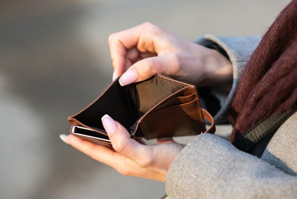 hands wallet phone
